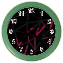 3d Lovely Geo Lines Viii Color Wall Clock by Uniqued