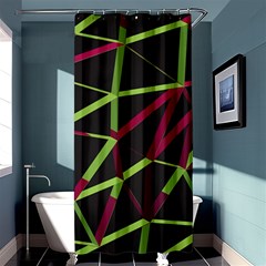 3d Lovely Geo Lines X Shower Curtain 36  X 72  (stall)  by Uniqued