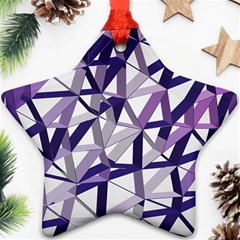 3d Lovely Geo Lines X Ornament (star) by Uniqued