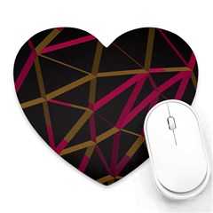 3d Lovely Geo Lines Xi Heart Mousepads by Uniqued