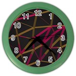 3D Lovely GEO Lines XI Color Wall Clock Front