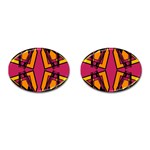 Abstract geometric design    Cufflinks (Oval) Front(Pair)