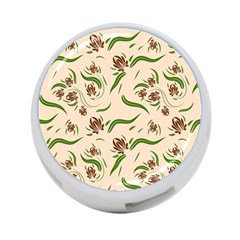 Folk Flowers Print Floral Pattern Ethnic Art 4-port Usb Hub (two Sides) by Eskimos
