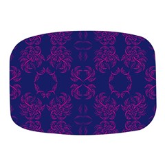Floral Folk Damask Pattern Fantasy Flowers  Mini Square Pill Box by Eskimos
