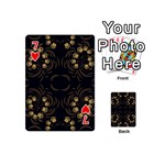 Floral folk damask pattern Fantasy flowers Floral geometric fantasy Playing Cards 54 Designs (Mini) Front - Heart7