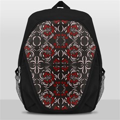 Floral Folk Damask Pattern Fantasy Flowers Floral Geometric Fantasy Backpack Bag by Eskimos
