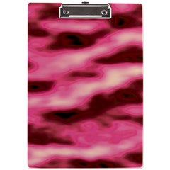 Pink  Waves Flow Series 6 A4 Clipboard by DimitriosArt