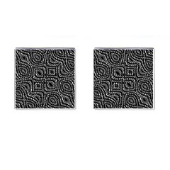 Black And White Abstract Tribal Print Cufflinks (square) by dflcprintsclothing