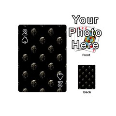 Creepy Head Sculpture With Respirator Motif Pattern Playing Cards 54 Designs (mini) by dflcprintsclothing