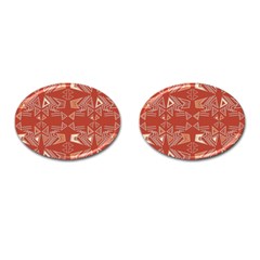 Abstract Pattern Geometric Backgrounds   Cufflinks (oval) by Eskimos
