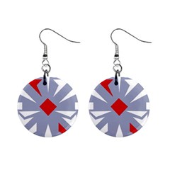 Abstract Pattern Geometric Backgrounds   Mini Button Earrings by Eskimos