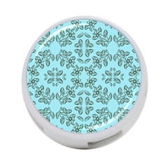 Floral Folk Damask Pattern Fantasy Flowers Floral Geometric Fantasy 4-port Usb Hub (two Sides) by Eskimos