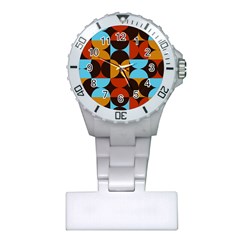 Geometric Pattern Plastic Nurses Watch by Valentinaart