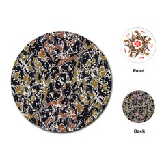 Modern Camo Tropical Print Design Playing Cards Single Design (round) by dflcprintsclothing