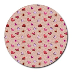 Sweet Heart Round Mousepads by SychEva