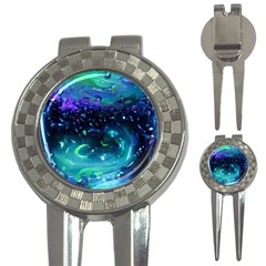 Blue Galaxy 3-in-1 Golf Divots by Dazzleway