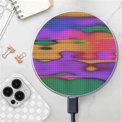 Puzzle Landscape In Beautiful Jigsaw Colors Wireless Charger by pepitasart