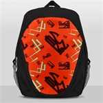 Abstract pattern geometric backgrounds   Backpack Bag Front