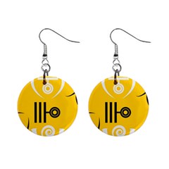 Abstract Pattern Geometric Backgrounds   Mini Button Earrings by Eskimos