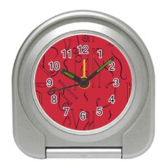 Abstract Pattern Geometric Backgrounds   Travel Alarm Clock by Eskimos