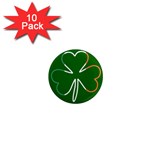 Shamrock Irish Clover St Patrick 1  Mini Magnet (10 pack)  Front