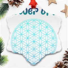 Flower Of Life  Snowflake Ornament (two Sides) by tony4urban