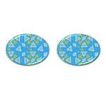 Abstract pattern geometric backgrounds   Cufflinks (Oval) Front(Pair)