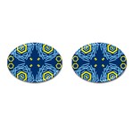 Abstract pattern geometric backgrounds   Cufflinks (Oval) Front(Pair)