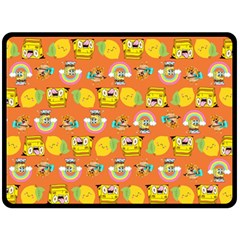 Minionspattern Double Sided Fleece Blanket (large)  by Sparkle
