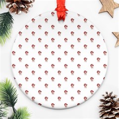 Weird Fantasy Bird Drawing Motif Pattern Ornament (round) by dflcprintsclothing