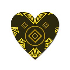 Abstract Pattern Geometric Backgrounds   Heart Magnet by Eskimos
