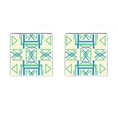 Abstract Pattern Geometric Backgrounds   Cufflinks (square) by Eskimos