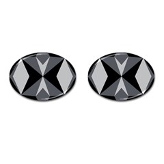 Abstract Pattern Geometric Backgrounds   Cufflinks (oval) by Eskimos