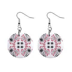 Folk Flowers Print Floral Pattern Ethnic Art Mini Button Earrings by Eskimos