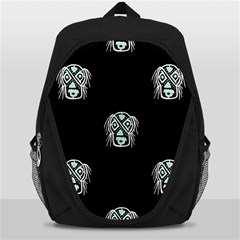 Tibal Mask Motif Drawing Pattern Backpack Bag by dflcprintsclothing