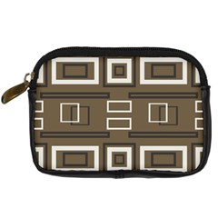 Abstract Pattern Geometric Backgrounds   Digital Camera Leather Case by Eskimos