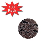 Brown And Black Abstract Vivid Texture 1  Mini Magnets (100 Pack)  by dflcprintsclothing