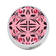 Floral Folk Damask Pattern  4-port Usb Hub (two Sides) by Eskimos