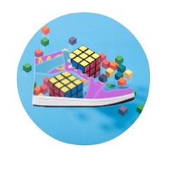 Floating-cubes-on-blue Backgrounderaser 20220422 203144521 Backgrounderaser 20220422 203216276 Mini Round Pill Box (pack Of 3) by marthatravis1968