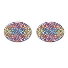 Colorful Flowers Cufflinks (oval) by Sparkle