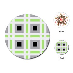 Agender Flag Plaid Playing Cards Single Design (round) by WetdryvacsLair