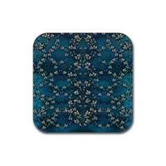 Waterlilies In The Calm Lake Of Beauty And Herbs Rubber Coaster (square) by pepitasart