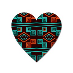 Abstract Pattern Geometric Backgrounds   Heart Magnet by Eskimos