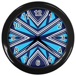Abstract pattern geometric backgrounds  Wall Clock (Black) Front