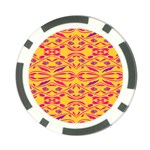 Folk flowers print Floral pattern Ethnic art Poker Chip Card Guard Back