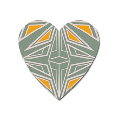 Abstract Pattern Geometric Backgrounds Heart Magnet by Eskimos