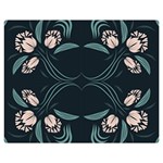 Folk flowers floral art print Flowers abstract art  Double Sided Flano Blanket (Medium)  60 x50  Blanket Back