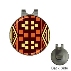 Abstract Pattern Geometric Backgrounds  Hat Clips With Golf Markers by Eskimos