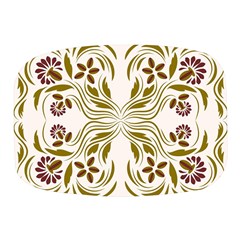 Folk Flowers Print Floral Pattern Ethnic Art Mini Square Pill Box by Eskimos