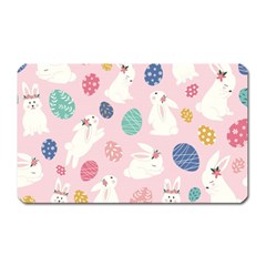 Cute Bunnies Easter Eggs Seamless Pattern Magnet (rectangular) by Jancukart